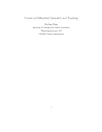 Course on Differential Geometry and Topology
