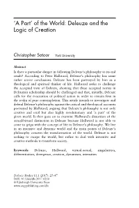 Deleuze and the Logic of Creation