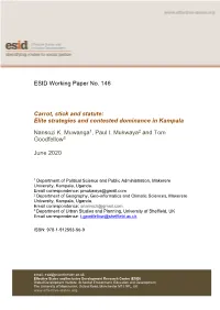 Elite Strategies and Contested Dominance in Kampala