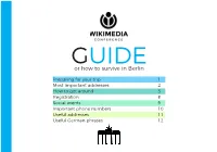 Or How to Survive in Berlin