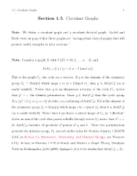 Section 1.5. Circulant Graphs