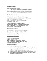 1 Board Certifications