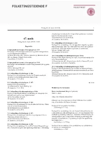 67. Møde (Fremsættelse 04.03.2010)