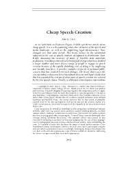 Cheap Speech Creation