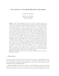 Cube Attacks on Tweakable Black Box Polynomials