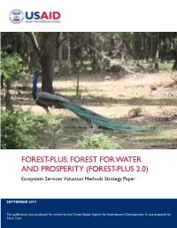 Ecosystem Services Valuation Methods Strategy Paper