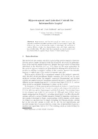 Hypersequent and Labelled Calculi for Intermediate Logics*