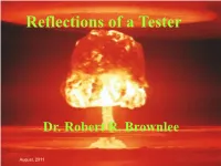 Reflections of a Tester