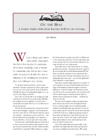 A Former Higher Education Reporter Reflects on Coverage