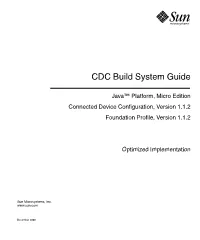 CDC Build System Guide