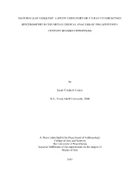 Materials of Conquest: a Study Using Portable X-Ray Fluorescence