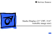 Service Source K Studio Display (21" CRT, 19.8" Viewable Image Size)