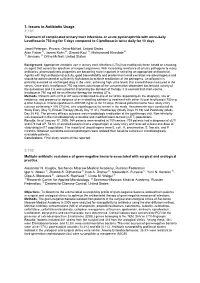3. Issues in Antibiotic Usage 3:101 3:102