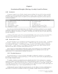 Chapter 6 Constitutional Principles Affecting a Locality's Land Use