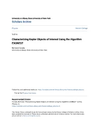Characterizing Kepler Objects of Interest Using the Algorithm EXONEST