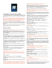 First Edition Conversion Rules