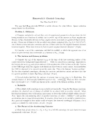 Homework 2: Classical Cosmology