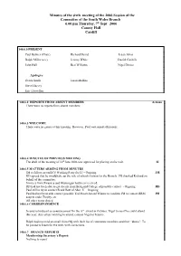 Minutes of the First Meeting of the 2003-2004 Session Of