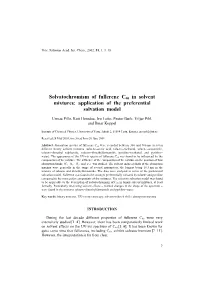 Solvatochromism of Fullerene C60 in Solvent Mixtures: Application of the Preferential Solvation Model