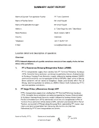 Summary Audit Report