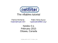 The Nftables Tutorial