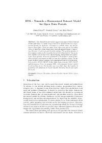 Towards a Harmonized Dataset Model for Open Data Portals