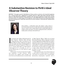 A Substantive Revision to Firth's Ideal Observer Theory