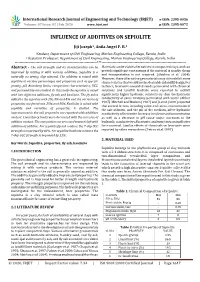 Influence of Additives on Sepiolite