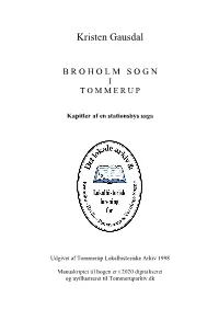 Kristen Gausdal: Broholm Sogn I Tommerup. Manuskriptet