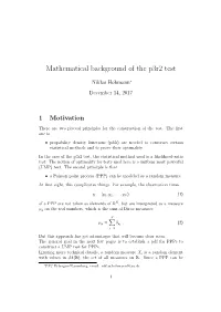 Mathematical Background of the P3r2 Test