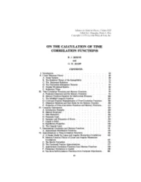 On the Calculation of Time Correlation Functions