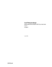 Sybase Adaptive Server Enterprise (ASE) Plug-In User's Guide 13.2.1.0 E73486-01