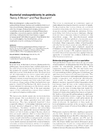 Bacterial Endosymbionts in Animals Nancy a Moran* and Paul Baumann†