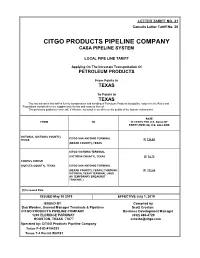 Citgo Products Pipeline Company Casa Pipeline System