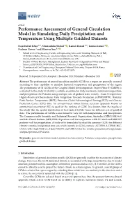 Performance Assessment of General Circulation Model in Simulating Daily Precipitation and Temperature Using Multiple Gridded Datasets