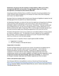 Submission Into Inquiry Into the Australia's Foreign Relations (State