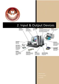 2. Input & Output Devices