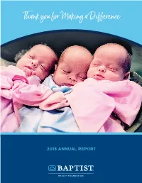 2018 Baptist Health Foundation Annual Report