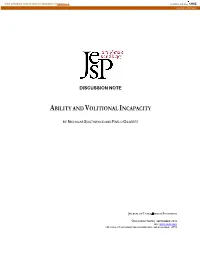Abilityand Volitionalincapacity