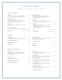 Carryout Menu