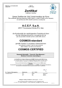 Konformitätsbescheinigung IONC Label