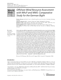 Offshore Wind Resource Assessment with Wasp And