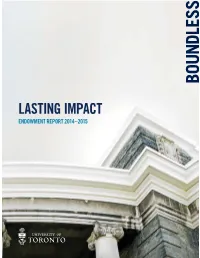 The Endowment While Allowing Spending to Increase Over Time As a Percentage of the Original Donation