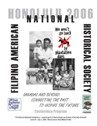 FANHS 2006 Conference Program Book