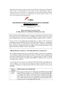 載通國際控股有限公司)* (Incorporated in Bermuda with Limited Liability) (Stock Code: 62)