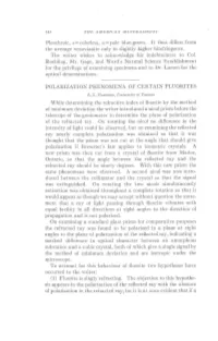 Polarization Phenomena of Certain Fluorites