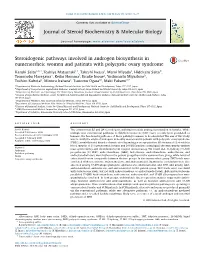 Steroidogenic Pathways Involved in Androgen Biosynthesis In