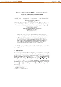 Superadditive and Subadditive Transformations of Integrals and Aggregation Functions