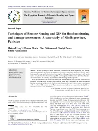 Techniques of Remote Sensing and GIS for Flood Monitoring and Damage Assessment: a Case Study of Sindh Province, Pakistan