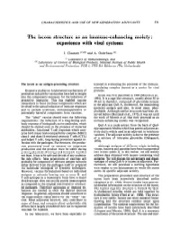 The Iscom Structure As an Immune-Enhancing Moiety: Experience with Viral Systems
